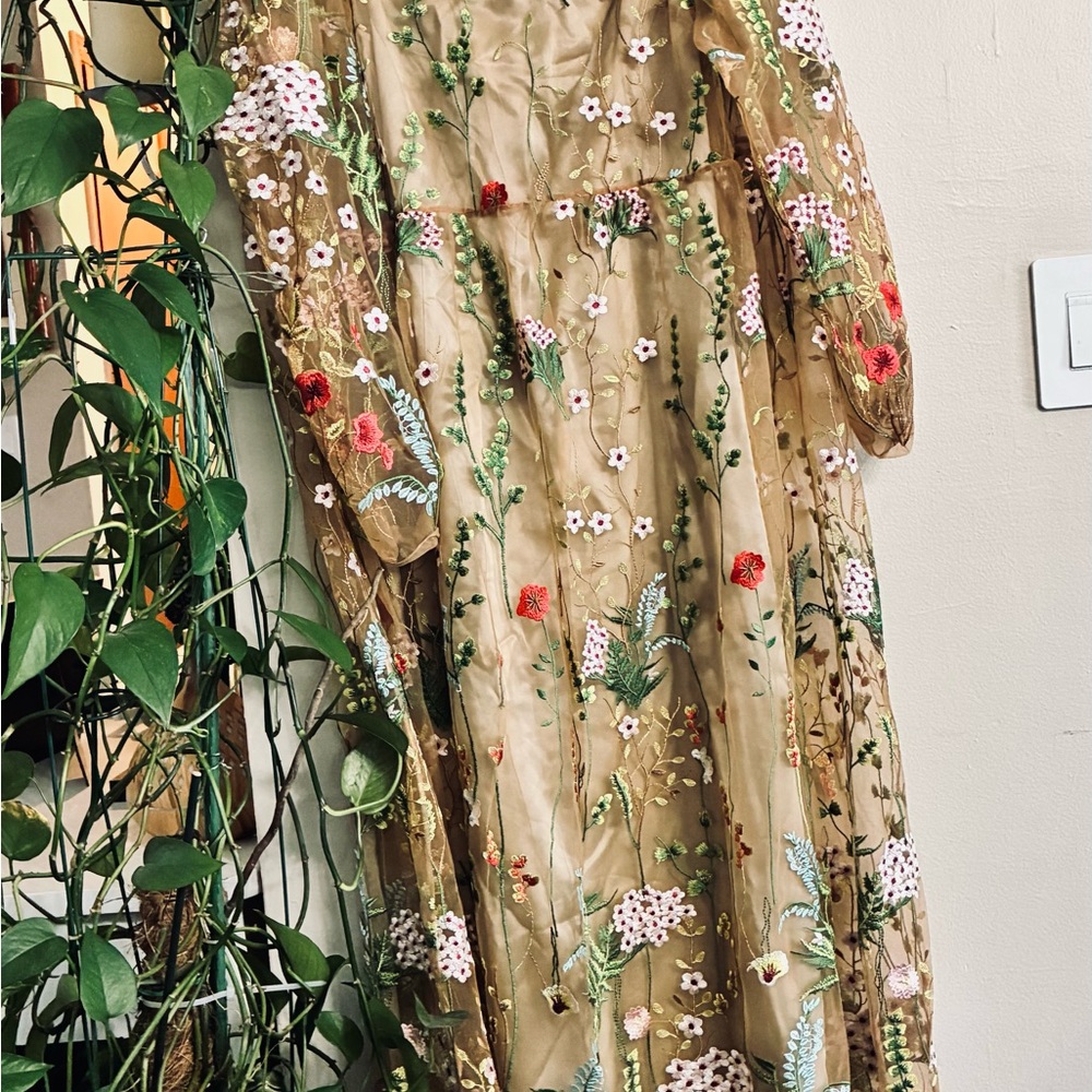 Marina Rinaldi Floral Embroidered Dress